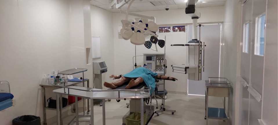 Fully equipped teaching operating room at a university in Mexico