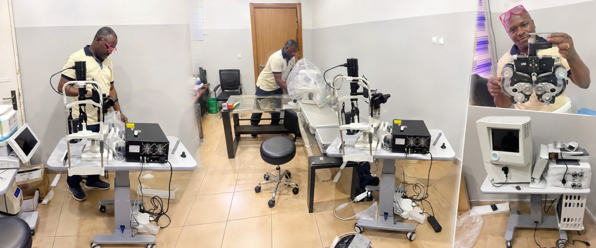 Ophthalmic equipment installation for a specialized eye hospital project in Mali by MECANMED