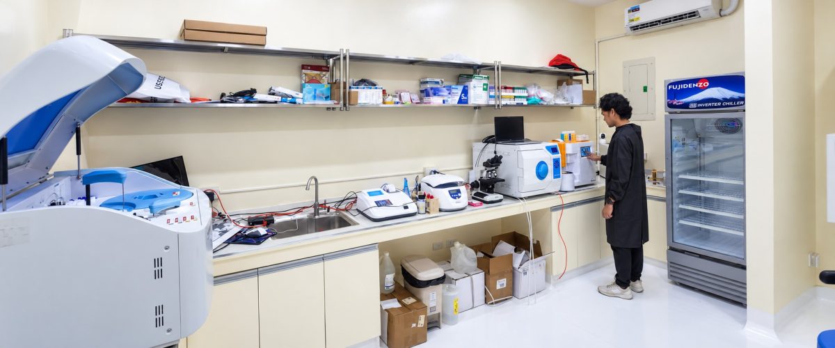 Laboratory equipment setup for a private clinic expansion project in Davao, Philippines